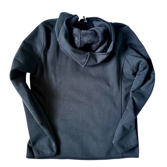 UNIQLO Lined Zip Hoodie Jacket Black Medium - Picture 4 of 10